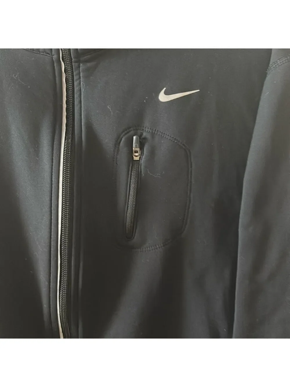 Nike Full Zip Mock Neck Dri Fit Running Track Jacket